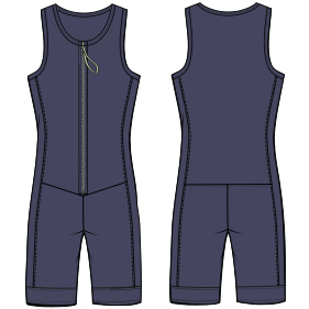 Fashion sewing patterns for MEN One-Piece Sport suit 7884